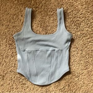 NEW VICTORIAS SECRET PINK BRAND BLUE TOP